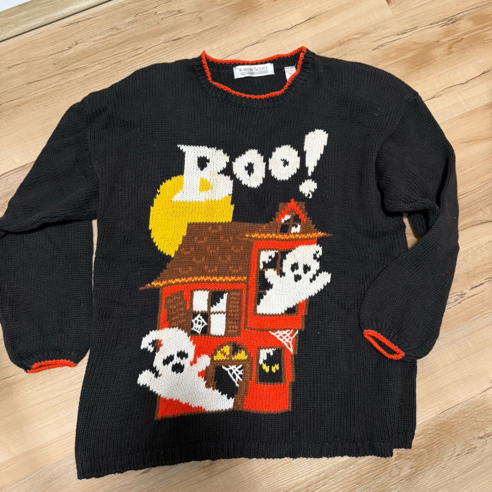 Vintage Halloween Boo Sweater